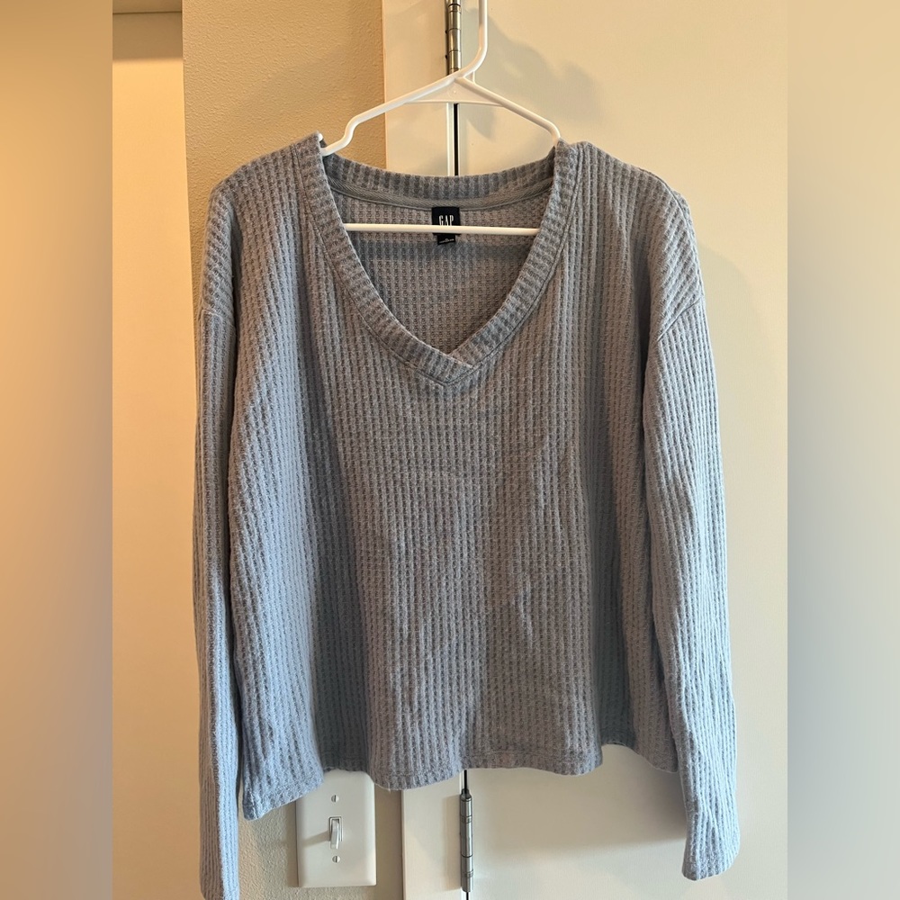 Gap, blue long sleeve shirt, size small